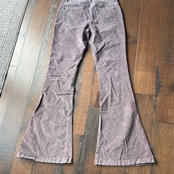 Theory corduroy flare leg pants women’s size 8 gray purple hippie boho casual mi - Picture 10 of 11
